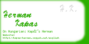 herman kapas business card